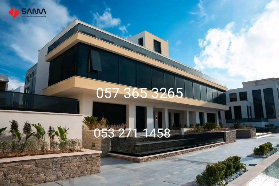 واجهات استركشر وزجاج سكريت دربزين زجاج 12 ملى وشوارات حمام