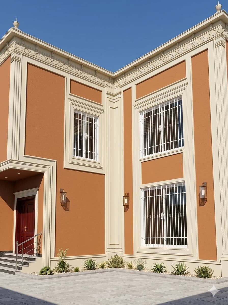 تصميم وتطوير وتنفيذ جميع الوجهات الخارجيه انواع الديكورات الداخليه والخارجية تشطيب العماير الجديده والقديمة وازاله البويه وتلبيسها لياسه ملونه حجر طبيعي اتوصل والاستفسار