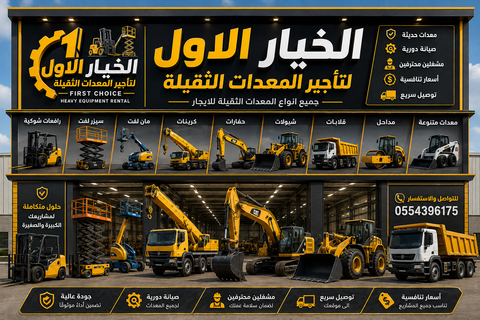 رافعه شوكيه للايجار الشهري واليومي